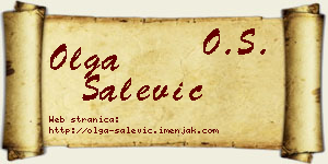 Olga Salević vizit kartica